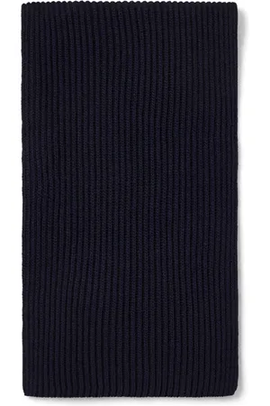 DRAEGER PARIS 1886 Echarpe maille cotelée - bleu marine