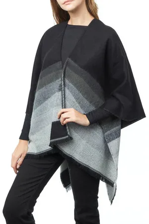 DRAEGER PARIS 1886 Cape Femme - Imprimé vague - 120 cm x 145 cm