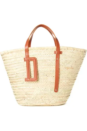 DRAEGER PARIS 1886 Sac Panier en Palme - Camel