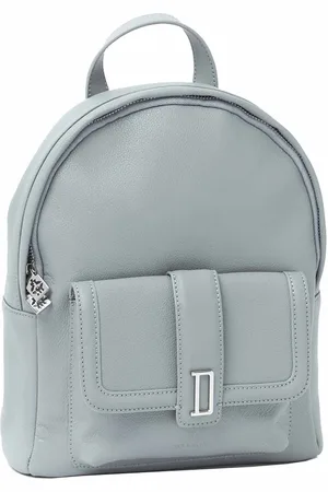 DRAEGER PARIS 1886 Sac à Dos en Cuir - Marine Gris avec Poche Extérieure