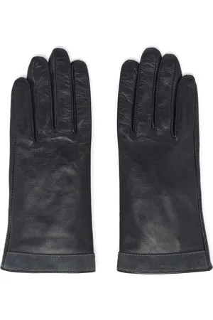 DRAEGER PARIS 1886 Gants Bi-Matière en Cuir d’Agneau - Noir