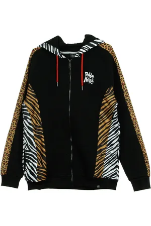 DOLLY NOIRE Sweat a capuche zippe Safari noir pour hommes