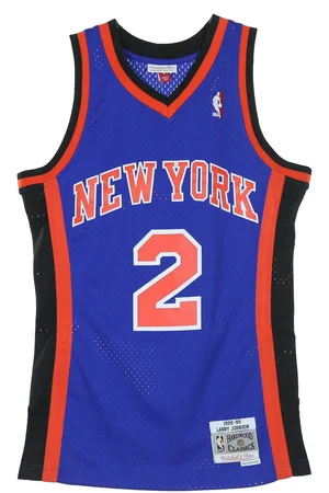 Mitchell & Ness Debardeur de basket-ball pour hommes, maillot NBA Swingman Larry Johnson No.2 1998/99 Neykni Road, couleurs originales de l