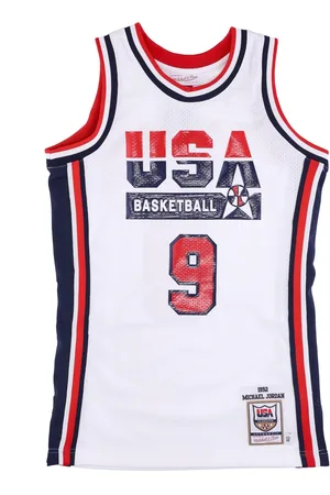 Mitchell & Ness Debardeur de basket-ball pour hommes, maillot authentique de la NBA, Hardwood Classics No 9, Michael Jordan 1992, equipe americaine