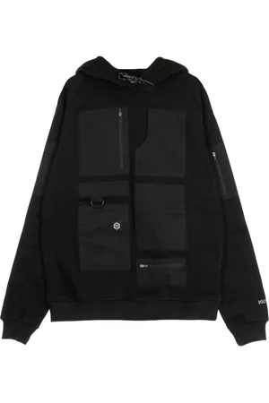 DOLLY NOIRE Sweat a capuche special avec poche pour hommes, noir