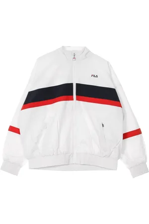Fila Kaya Coupe-Vent Femme Blanc Brillant/Iris Noir/Rouge Vrai