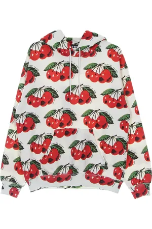IUTER Sweat a capuche leger pour hommes Cherry Allover Hoodie Blanc