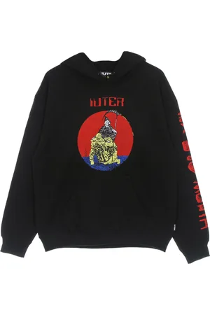 IUTER Sweat a capuche leger pour hommes Demon Hoodie Noir