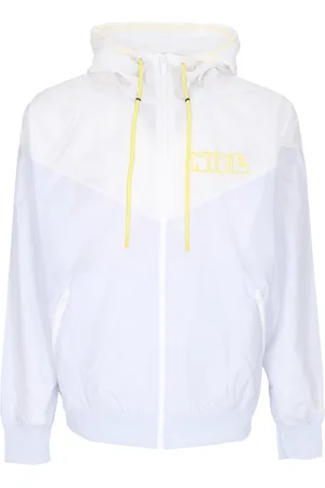 Nike Veste Windrunner tissee doublee pour homme, coupe-vent, football, gris/blanc/blanc/opti jaune