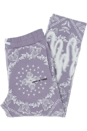 Vision Of Super Pantalon De Survetement Leger Homme Pantalon Imprime Bandana Lilas