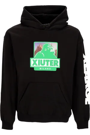 IUTER X Logo Sweat a capuche leger pour homme Noir