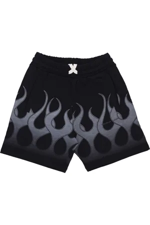 Vision Of Super Pantalon de survetement court pour hommes, short Flames, noir/gris