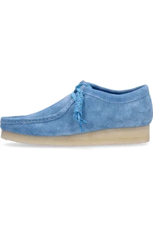 Clarks Chaussure de style de vie Wallabee bleu vif pour hommes