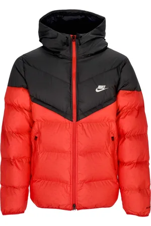 Nike Storm Fit Windrunner Primaloft Veste a capuche Doudoune pour homme Noir/rouge universite/voile