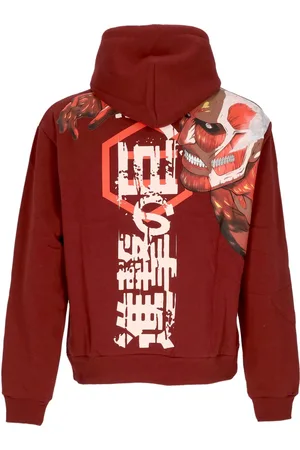 DOLLY NOIRE Aot Sweat a capuche X Attack On Titan Rouge Sweat a capuche pour homme