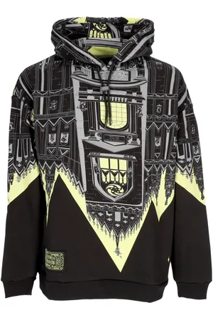 DOLLY NOIRE Bench Duomo Sweat a capuche pour homme Noir/citron vert