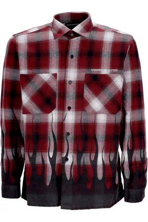 Vision Of Super Chemise a manches longues pour hommes Flames Shirt
