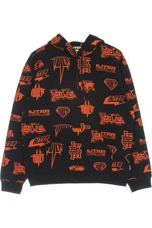IUTER Horns Allover Hoodie Noir Sweat a capuche leger pour hommes