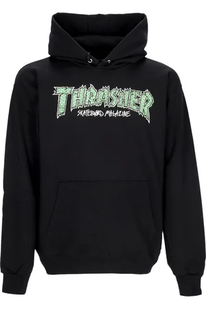 Thrasher Sweat a capuche Brick noir pour hommes