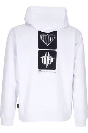 IUTER Sweat a capuche leger pour hommes Tab Hoodie Blanc