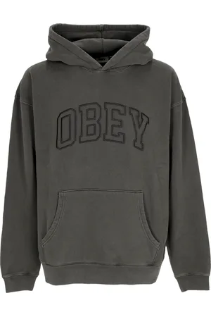 Obey Sweat a capuche leger pour hommes Pigment Collegiate Extra Heavy Sweat a capuche Pigment Pirate Noir