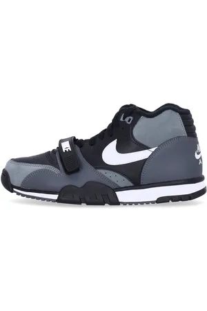 Nike Chaussure haute Air Trainer 1 pour hommes Noir/blanc/gris fonce/gris froid