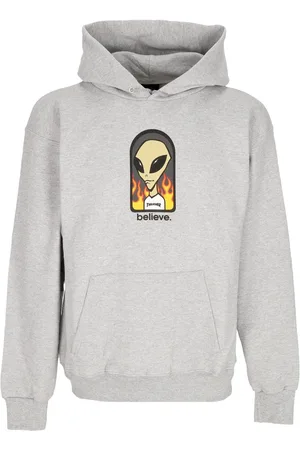 Thrasher Sweat a capuche Believe X AWS gris pour hommes