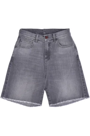 Vision Of Super Jeans courts pour hommes, revetement rouge, short en jean gris