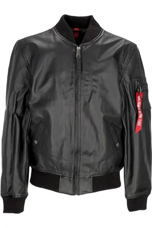 Alpha Industries Veste Ma-1 Leather Lf Noir Homme