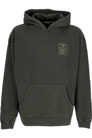 Obey Sweat a capuche leger pour hommes, Pigment Eyes Icon, sweat a capuche Extra lourd, Pigment Pirate noir