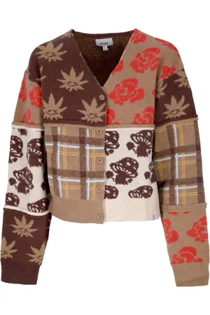 Huf Cardigan Femme Nature Patchwork Cardigan Marron