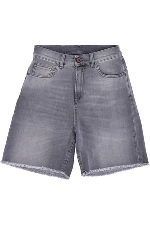 Vision Of Super Jean court pour homme, revetement noir, short en jean gris