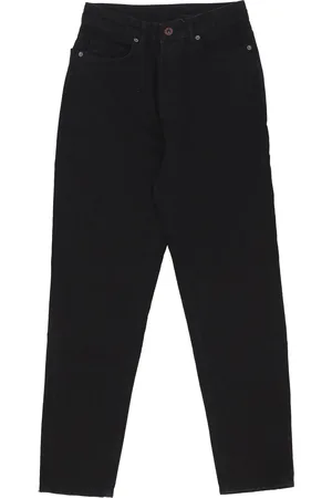Vision Of Super Jeans Pour Hommes Jeans Imprimes Flammes Et Logo Denim Noir