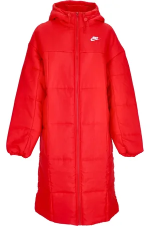 Nike Doudoune longue femme W Thermic Classic Parka University Red/blanc