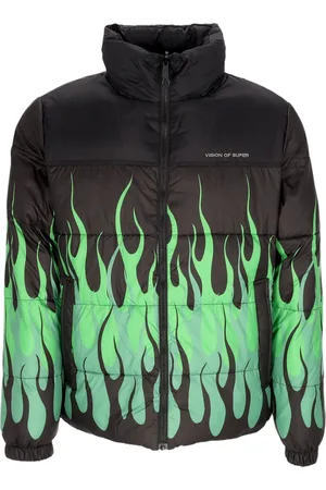Vision Of Super Flames Jacket Doudoune Homme Noir/vert