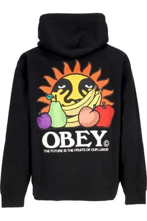Obey Notre sweat a capuche de travail polaire noir sweat a capuche pour hommes