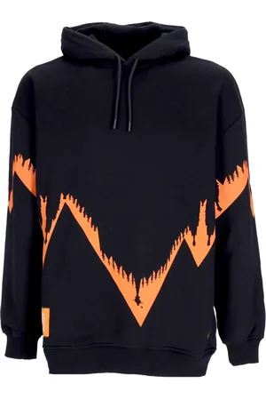 DOLLY NOIRE Bench Milano Sweat a capuche pour homme Outline Oversize Noir/rouge