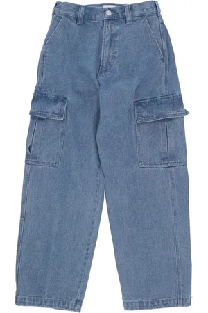 Obey Pantalon cargo long en denim pour hommes, grande perruque, indigo clair