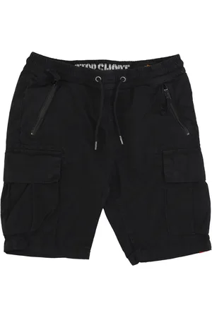 Alpha Industries Short de jogging Ripstop pour hommes noir