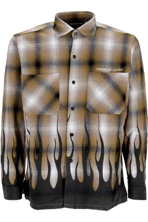 Vision Of Super Flames Shirt Chemise a manches longues pour hommes