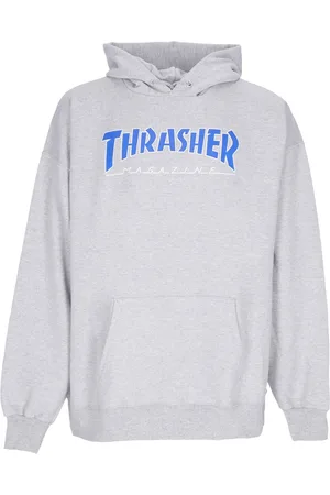 Thrasher Sweat a capuche pour hommes Outlined Hoodie Light Steel/bleu