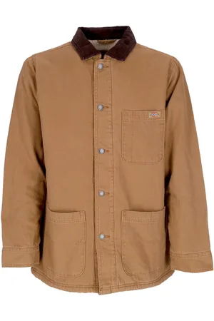 Dickies Veste de travail pour hommes, manteau de corvee en toile de canard, canard marron delave a la pierre