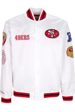 Mitchell & Ness Blouson Bomber Homme Nfl Hometown Lw Satin Jacket Saf49e Blanc