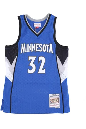 Mitchell & Ness Debardeur de basket-ball pour hommes, maillot de route NBA Hardwood Classics No 32 Karl Anthony Towns 2015-16 Mintim
