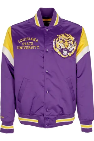 Mitchell & Ness Blouson aviateur pour hommes NCAA Heavyweight Satin Jacket Loutig Violet