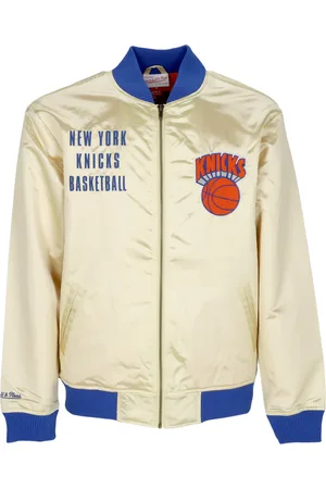 Mitchell & Ness Blouson Bomber Homme Nba Team Og 2.0 Veste Legere En Satin Vintage Logo Neykni Or
