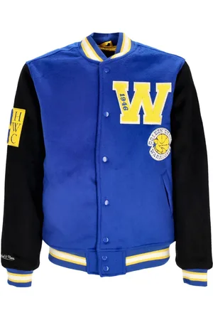 Mitchell & Ness Veste universitaire pour hommes NBA Team Legacy Varsity Jacket Golwar Royal/noir