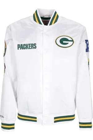 Mitchell & Ness Blouson Bomber Homme Nfl Hometown Lw Satin Jacket Grepac Blanc