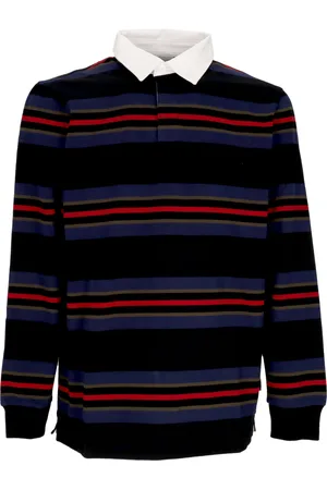 Carhartt Polo a manches longues pour hommes L/s Oregon Rugby Shirt Starco Stripe/noir