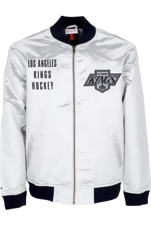 Mitchell & Ness Blouson aviateur pour hommes NHL Team Og 2.0 Veste legere en satin Logo vintage Loskin Couleurs originales de l